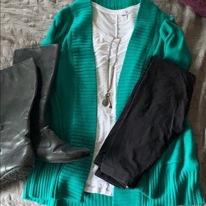 Green jewel tone cardigan